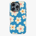 Blue Multi-Color Daisy Phone Case | FireBornGuard Boho Bloom Cover