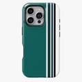 Teal Racing Stripes Phone Case