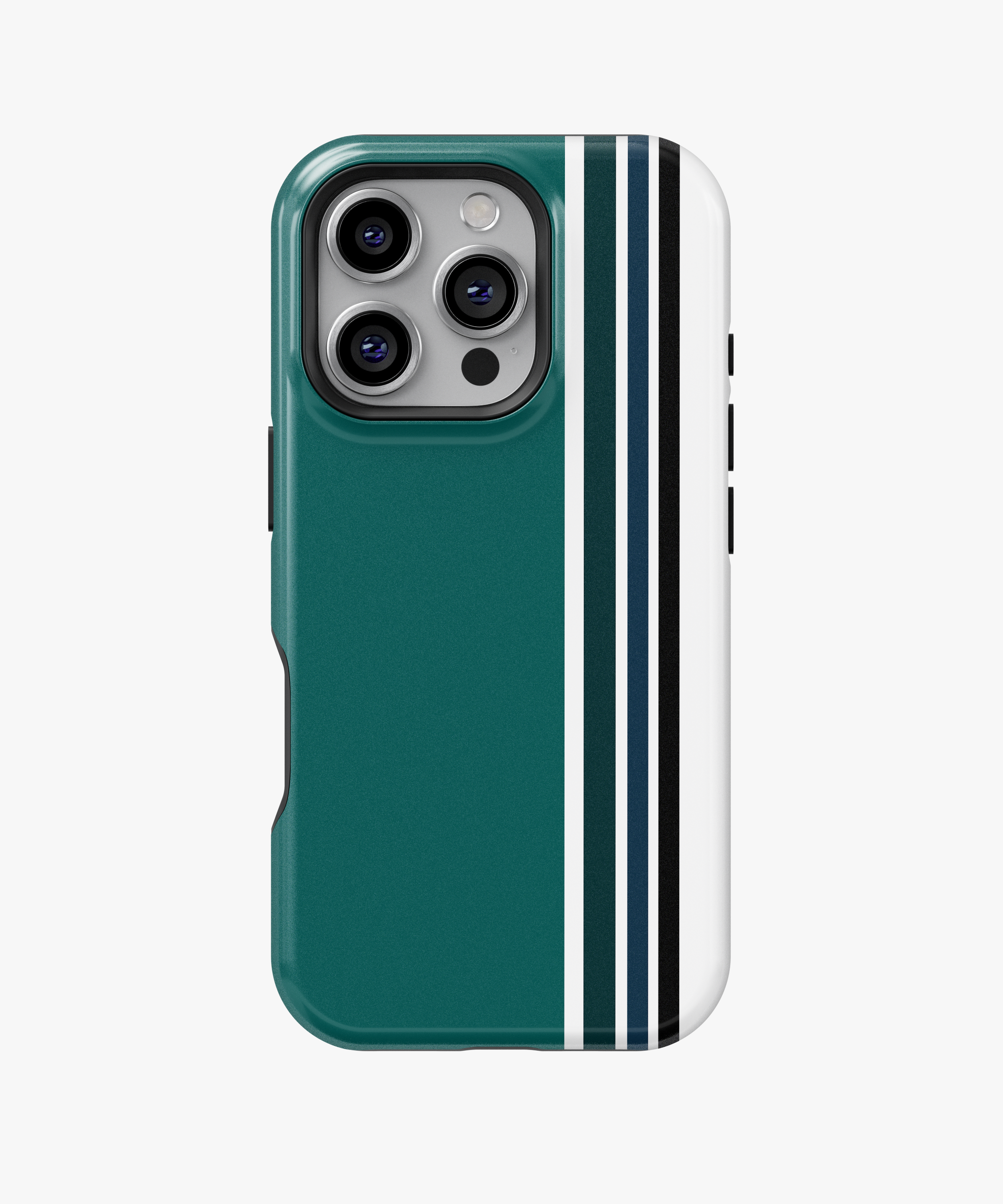 Teal Racing Stripes Phone Case