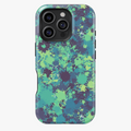 Teal & Purple Paint Splatter Pattern Protective Phone Case
