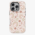 Boho Rainbow Phone Case – Pastel Rainbows and Flowers on Cream