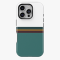 Teal Retro Stripe Phone Case – Minimal Racing Line Cover