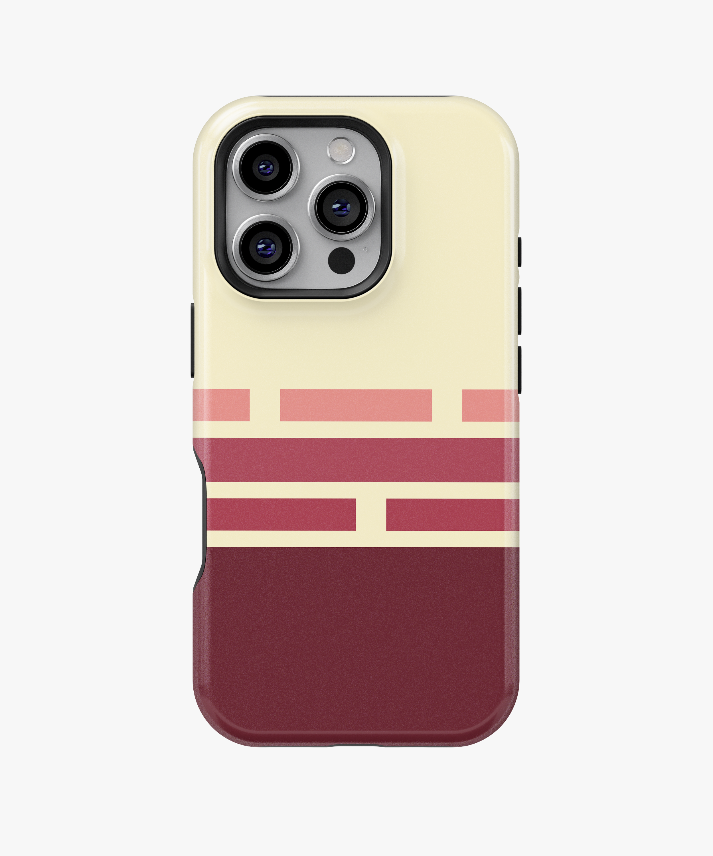 Vintage Brick Stripe Phone Case – Retro Geometric Cover