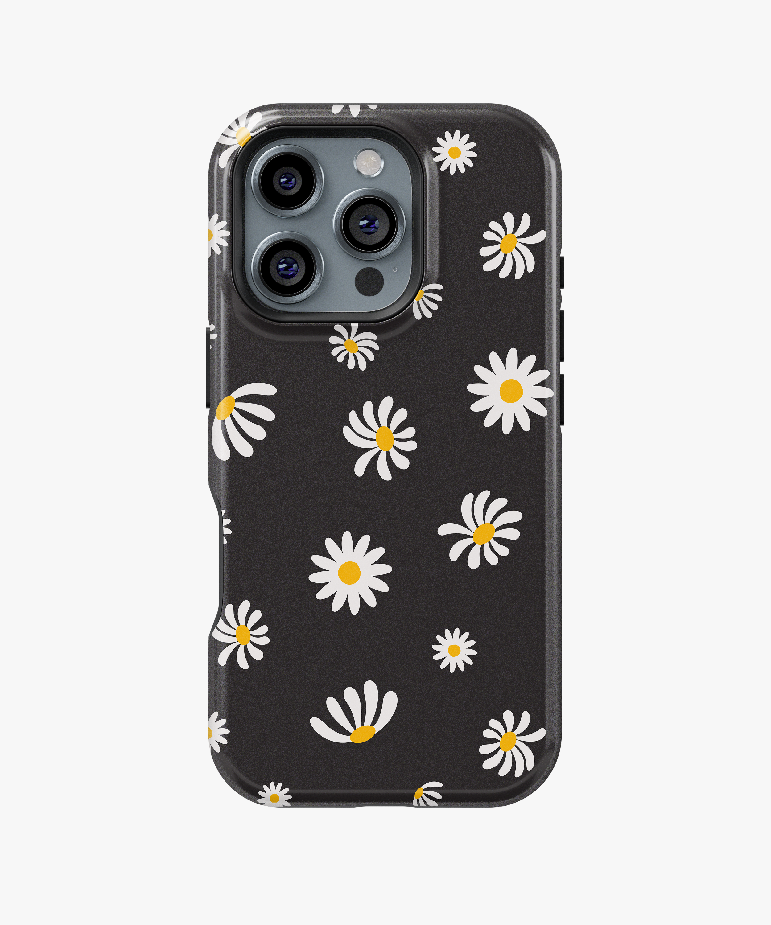 Black Yellow Daisy Phone Case | FireBornGuard Tough Case Cover