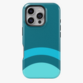 Teal Wave Arc Phone Case – Minimal Ocean Curve Design