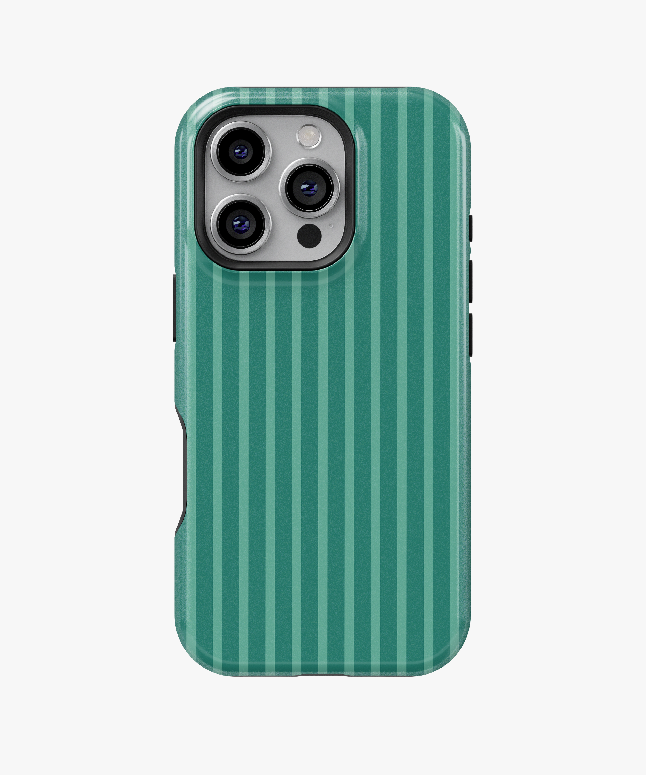 Green Striped Phone Case – Minimal Vertical Lines Design Back Cover