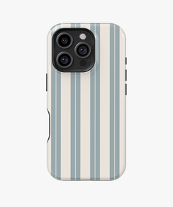 FireBornGuard Blue White Stripe Phone Case – Fresh Summer Fashion Cover