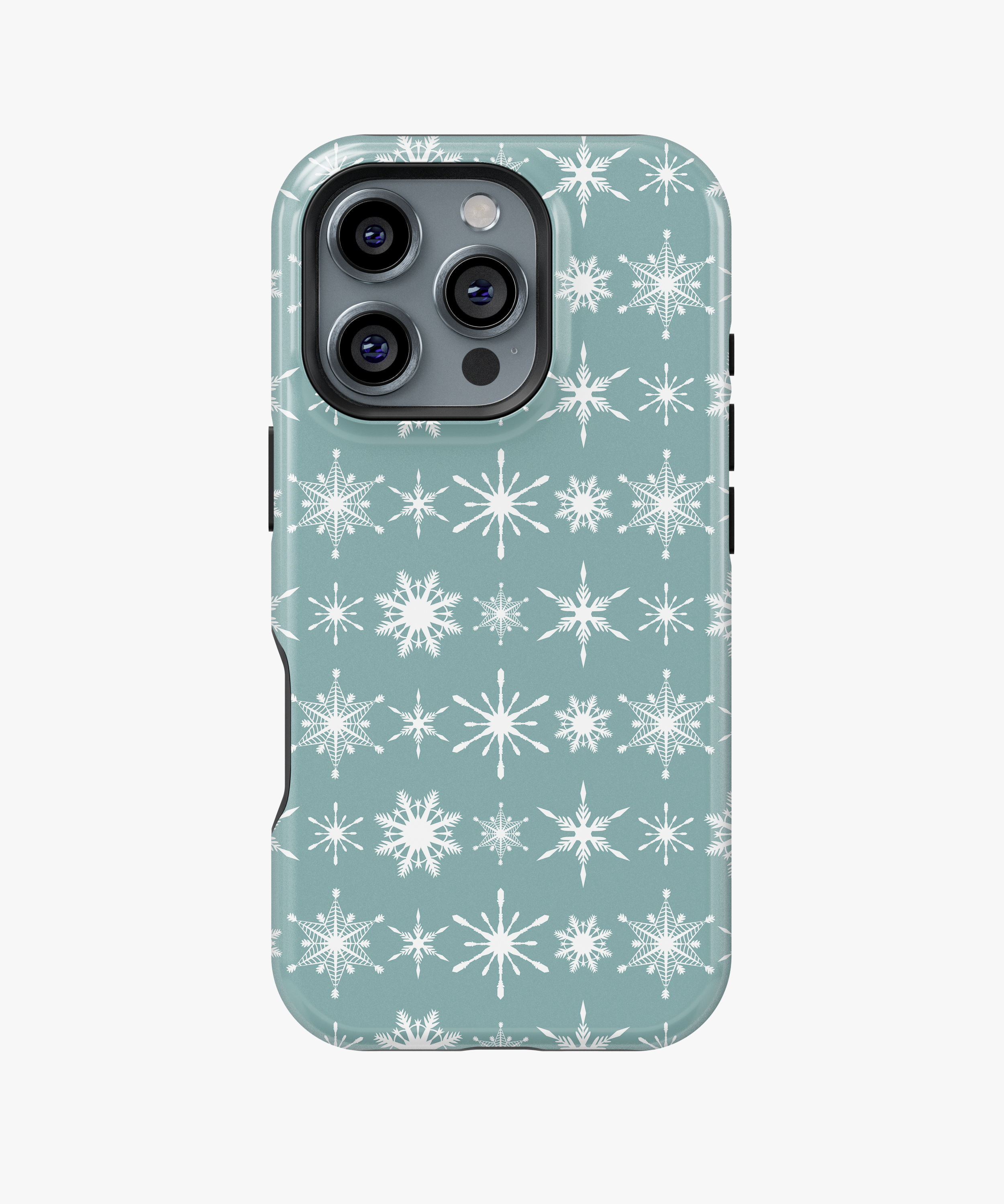 FireBornGuard Winter Snowflake Phone Case – Soft Mint Fashion Cover