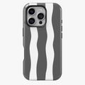 Minimal Wavy Stripes Phone Case – Black and White Modern Cover