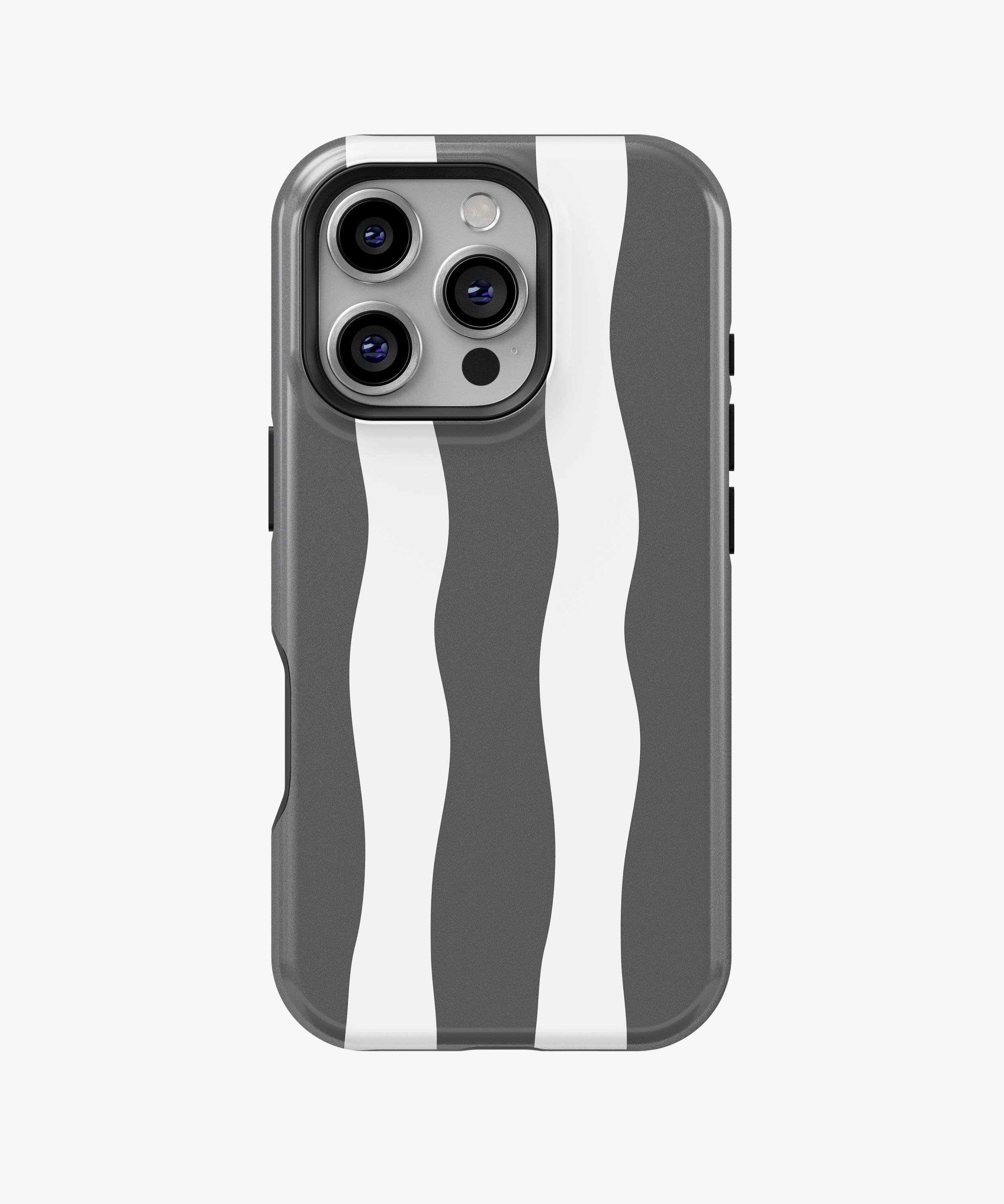 Minimal Wavy Stripes Phone Case – Black and White Modern Cover
