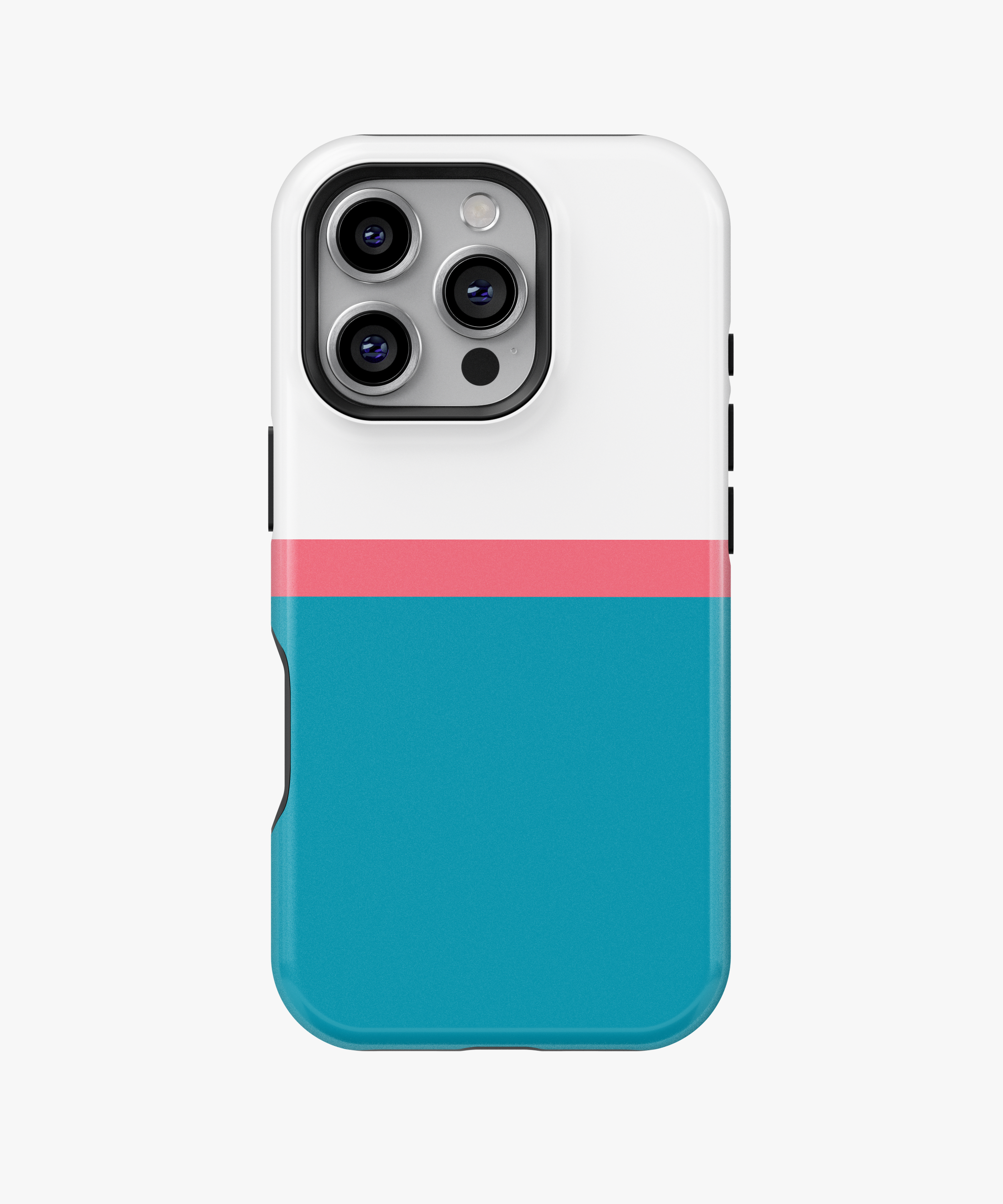 Teal & Pink Block Phone Case – Minimal Color Block Cover