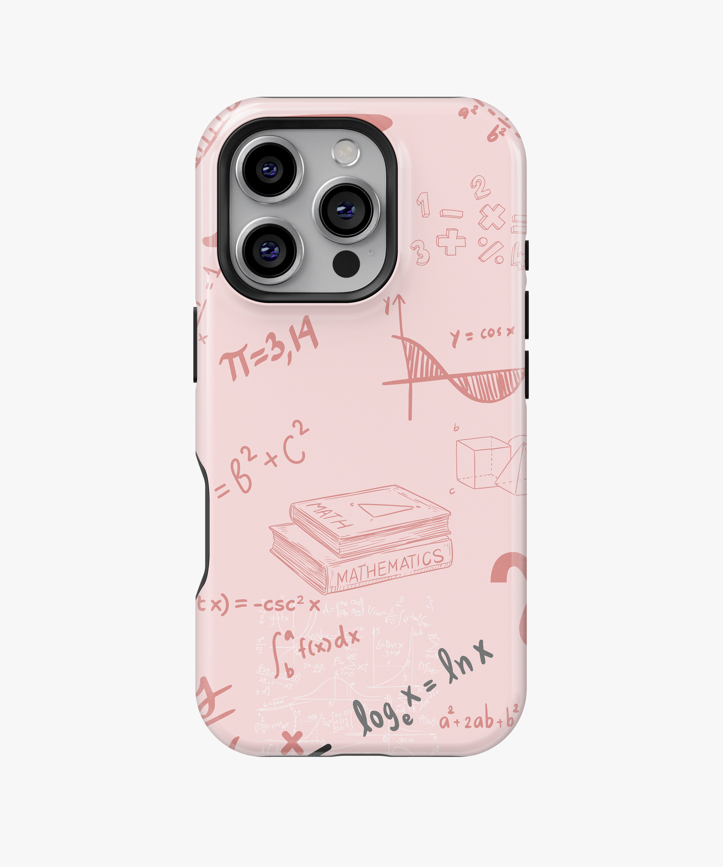 Math Lover Phone Case – Cute Pink Mathematics Design