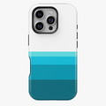Ocean Teal Gradient Stripes Phone Case – Minimal Aqua Ombre Cover