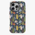 Autumn Leaf Phone Case – Colorful Foliage on Deep Blue