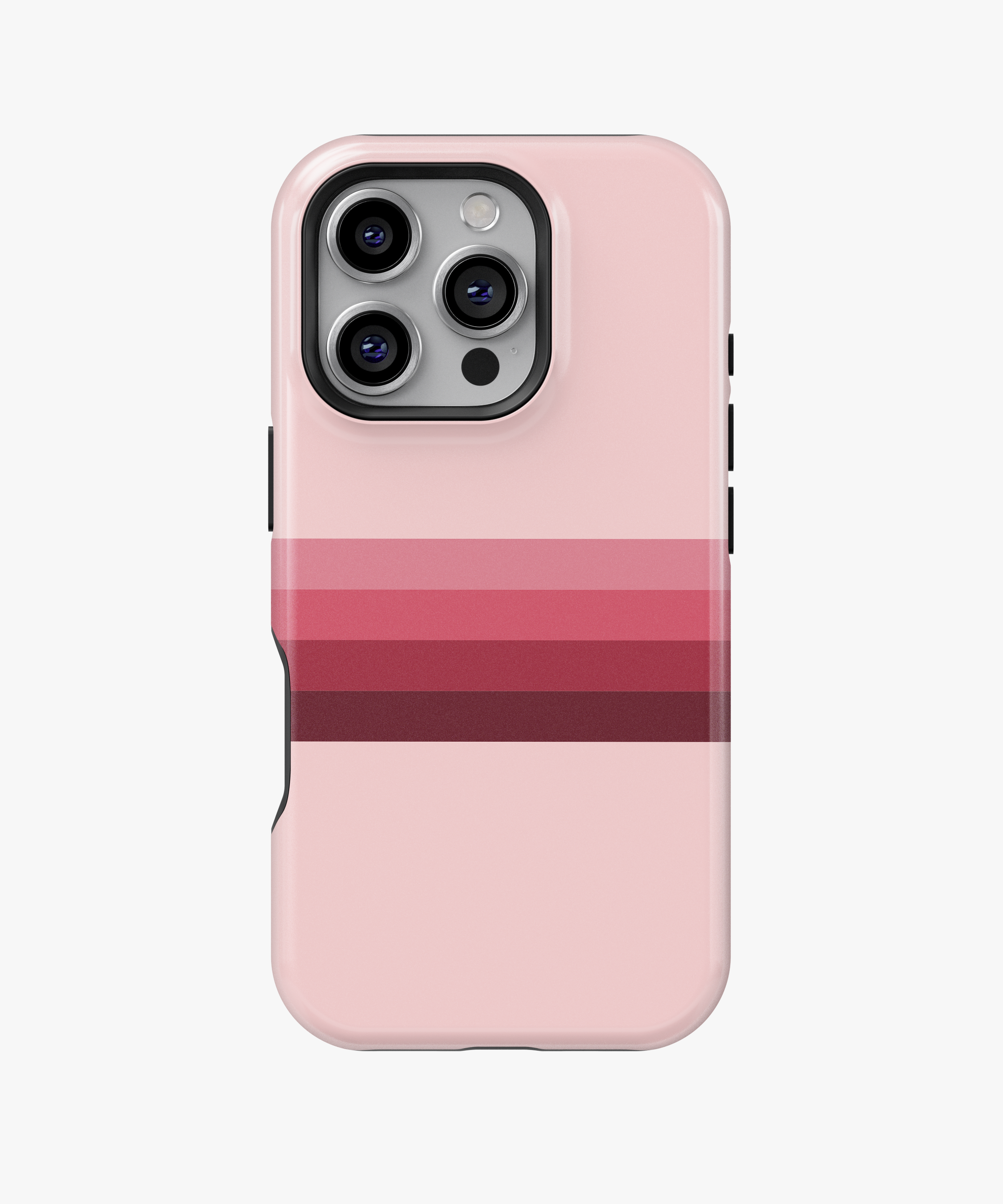 Pink Gradient Stripe Phone Case – Minimal Retro Shades Cover