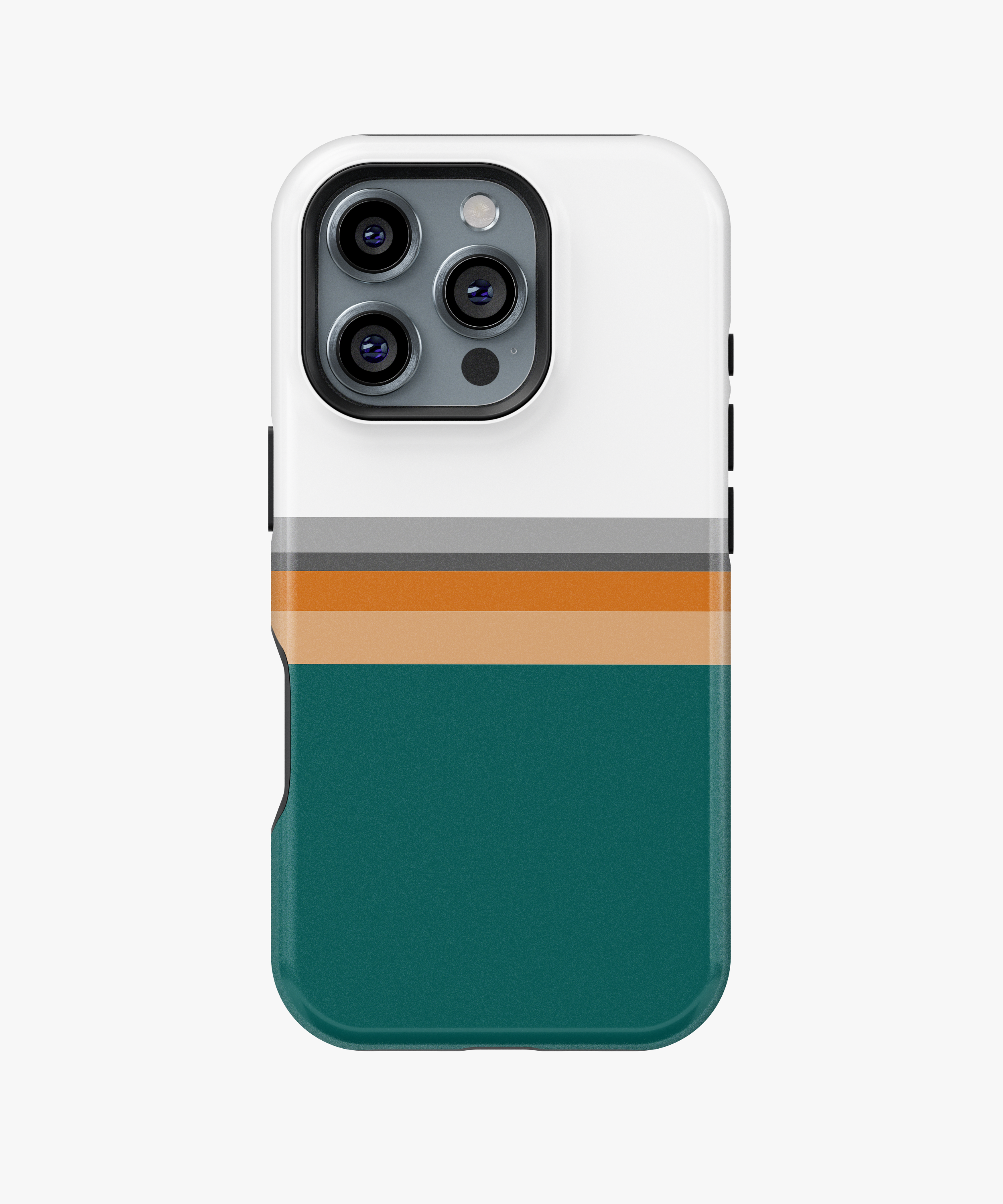 Color Block Phone Case Teal Orange Grey | FireBornGuard Fashion Cover