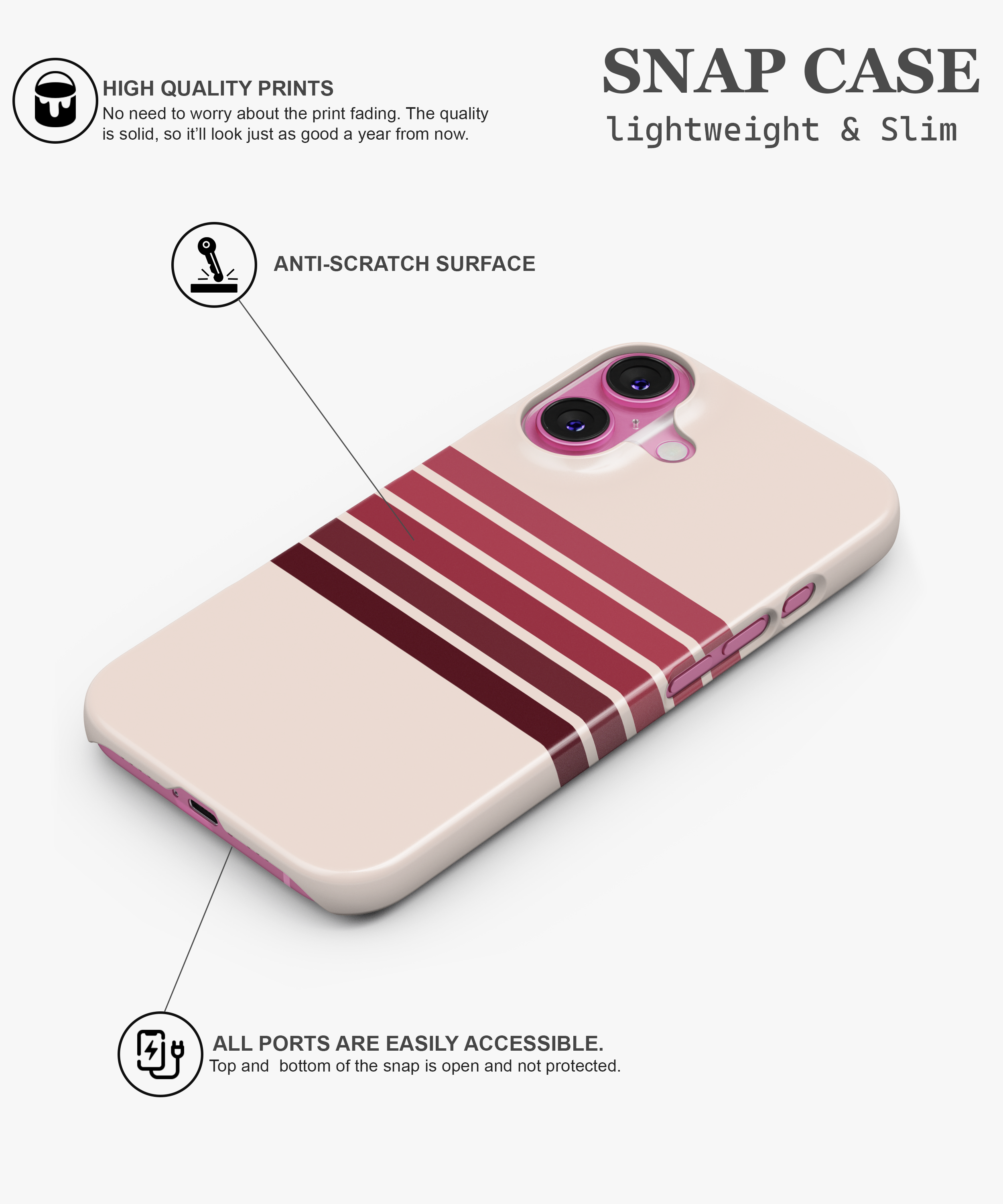 Horizontal Line Retro Style Phone Case – FireBorn Guard Horizontal Line Retro Style Phone Case – FireBorn Guard