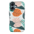 Peach Leaf Pattern Phone Case | FireBornGuard Minimal Nature Cover